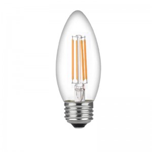 Žárovky pro LED svícny LED 60 Watt, střední základna, Žárovky, Dimmable Filament Clear 60 Watt LED Žárovky (Používá se pouze 4,5 W), C37 LED Žárovky